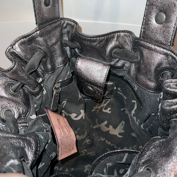 Vintage Black Juicy Couture Purse Daydreamer Tote Bag Velour Y2K Preloved - Picture 8 of 9